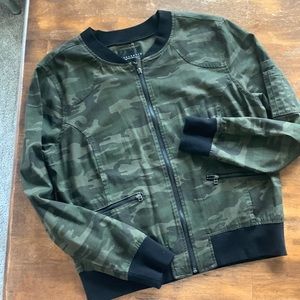 Sanctuary Large Camo green bomber jacket